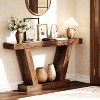 Console Sofa Table, 2-Tier Farmhouse Narrow Table Behind Couch Sofa, Extra-Long, Accent Entryway Table for Hallway, Foyer - 2 of 4