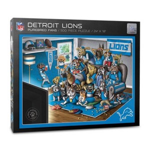 NFL Detroit Lions Purebred Fans 'A Real Nailbiter' Puzzle - 500pc - 1 of 3