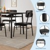 5-Piece Dining Table Set for 4 - 43" Rectangular Kitchen Table with 4 Upholstered Chairs, Space-Saving Furniture for Apartments & Small Spaces - 3 of 4