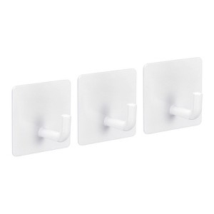 Unique Bargains 304 Stainless Steel Waterproof Sturdy Clothes Towels Self Adhesive Hooks and Hangers - 1 of 4