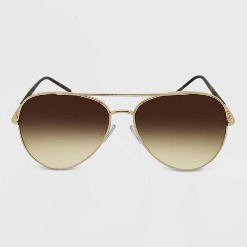 Women\'s Metal Aviator Sunglasses - Wild Fable™ Gold : Target