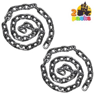 Joyfy Halloween Dress Up Party Favors 2 PCS Plastic Chains Halloween Cosplay  Accessories 6 Ft Chain Link Props for Adult Kid Costume Party Decoration - 1 of 4