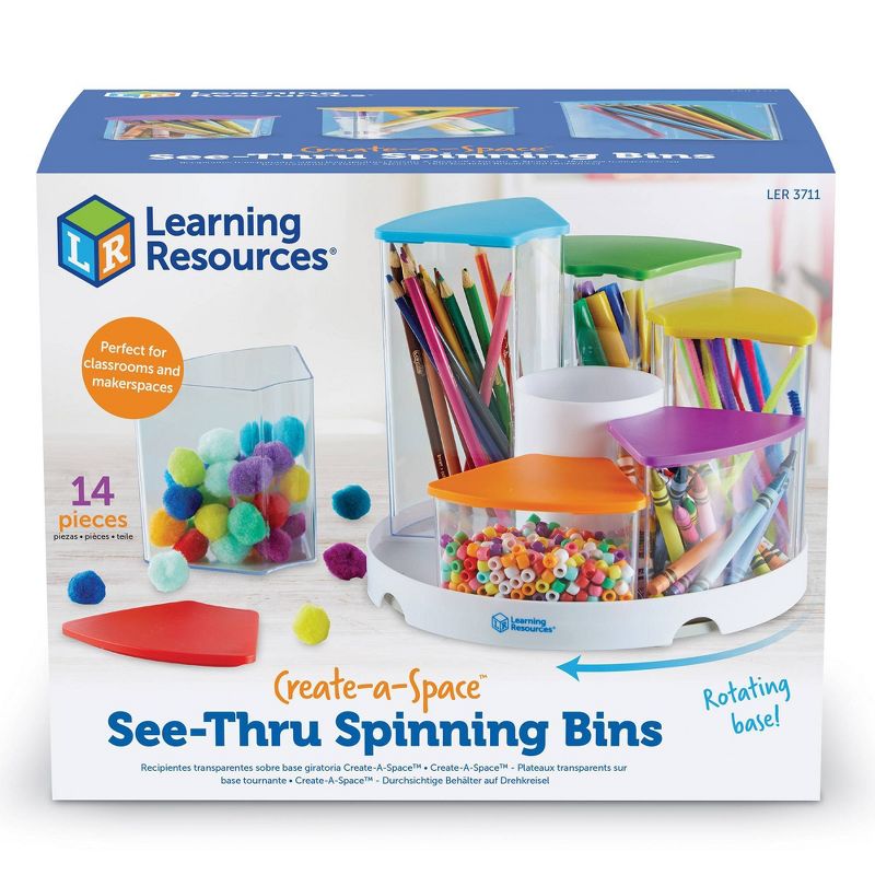 Learning Resources Create-a-Space See-Thru Spinning Bins, 4 of 5
