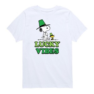 Boys' - Peanuts - St. Patrick's Day with Snoopy Short Sleeve Graphic T-Shirt - 1 of 4