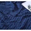 Kate Aurora University Living® Ultra Soft & Plush Oversized "The Scholar" Cable Knit Cotton Accent Throw Blanket - 3 of 3