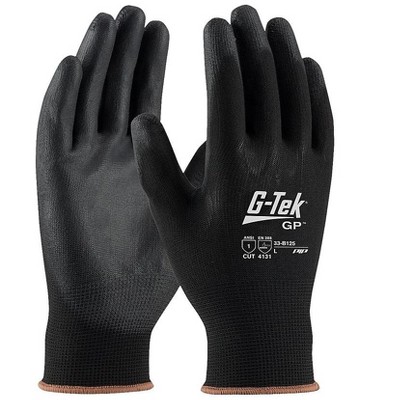 G-Tek GP Nylon/Polyurethane Gloves Black Dozen (33-B125/XL) 179498