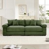 Aukfa Oversized 92" Modular Corduroy Sofa Set - Reversible Sectional Couch with Ottoman, Fabric Upholstery for Living Room - 2 of 4