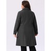Agnes Orinda Women's Plus Size Winter Single Breasted Outfits Utility Belted Fashion Overcoats - 4 of 4