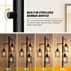 68"H Black LED Standing Lamp With 3 Birdcage Hanging Shade, Floor Lamp Industrial Style Floor Lamp For Living Rooms, Bedrooms-The Pop Home - 3 of 4