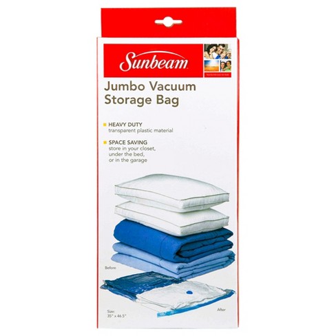 Sunbeam Jumbo Space-saving Air-tight Plastic Vacuum Storage Bag, Clear :  Target