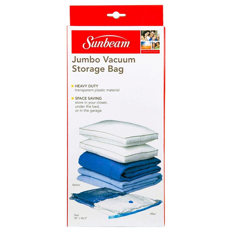 Sunbeam Jumbo Space-Saving Air-Tight Plastic Vacuum Storage Bag, Clear, 1 of 4