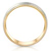 Pompeii3 Platinum & 14k Yellow Gold Two Tone 6MM Brushed Ring Mens Wedding Band - 2 of 4