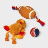 Thanksgiving Dog Ball Plush Toy Set - 3pk - Boots & Barkley™ - 3 of 3