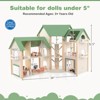 Costway Wooden Corner Dollhouse Playset with 36 Pieces of Furniture and Accessories - 3 of 4