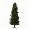 7.5ft Pre-Lit Pencil Christmas Tree with 350 LED Multi-Color Lights with 8 Modes and 1573 PE Branch Tips for Home and Office Decor - 2 of 4