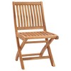 vidaXL Patio Chairs 2 pcs with Gray Cushions Solid Teak Wood - 3 of 4