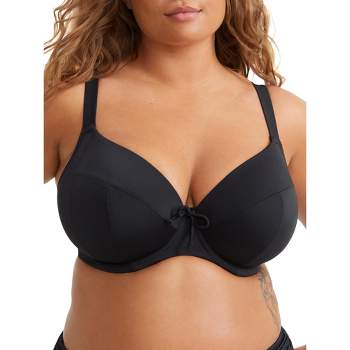 Elomi Women's Plus Size Plain Sailing Plunge Bikini Top - Es7284 36j Black  : Target
