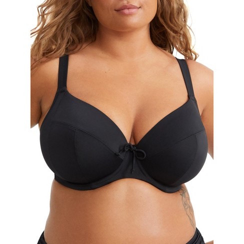 Elomi Women's Plus Size Plain Sailing Plunge Bikini Top - Es7284 34hh Black  : Target