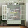 28'' Modern Glass Door Buffet Cabinet with Adjustable Shelf and Drawer for Dining Room or Entryway Storage-Cuddlewood - 2 of 4