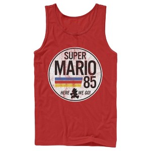 Men's Nintendo Super Mario Retro Rainbow Ring Tank Top - 1 of 4