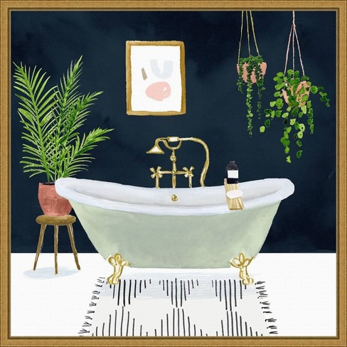 Bathroom wall on sale art canvas