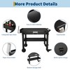 Heavy-Duty Outdoor Grill Cart, Foldable Stainless Steel Rolling Prep Table with Locking Wheels for RV & Catering - 3 of 4