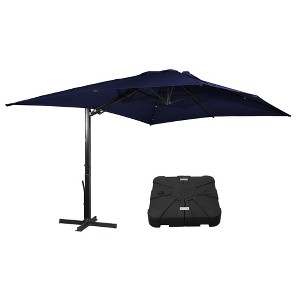 Mondawe 10 ft. x 13 ft. Aluminum Rectangular Cantilever Outdoor Patio Umbrella 360-Degree Rotation with Base - 1 of 1