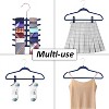 VECELO 30/50/60/100 pk Velvet Clothes Hangers Non Slip & Space-Saving Clothes Hangers with Finger Clips & Tie Rack 9 Color - 4 of 4