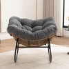 Lyngins Modern Indoor Leisure Rocking Chair with Thicken Seat Cushion,Comfy Accent Reclining Chair for Living Room,Nursery - 3 of 4