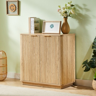 Lycvki 31.5'' Buffet Cabinet Sideboard with Storage Curved Wave Design