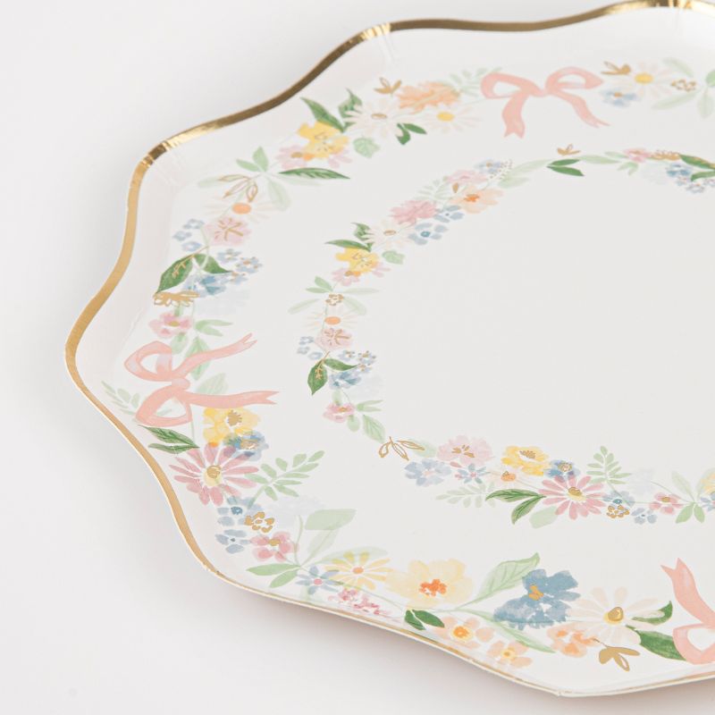 Meri Meri Elegant Floral Dinner Plates (Pack of 8), 3 of 4