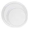 Smarty Had A Party Clear Flat Plastic Dinnerware Set - 120 Sets - 2 of 4