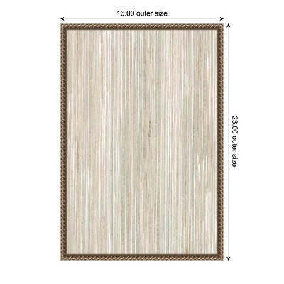 Vertical Stripes Abstract Canvas Art with Bronze Frame