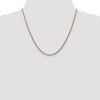 Black Bow Jewelry 2.5mm, 10k Yellow Gold Hollow Curb Chain Necklace - 2 of 4