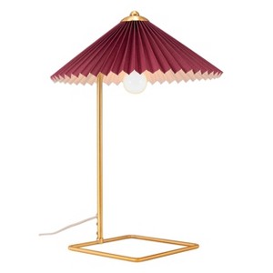 Zuo Charo Table Lamp Red & Gold - 1 of 4
