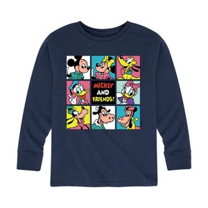 Boys' - Disney - Mickey And Friends Grid Long Sleeve Graphic T-Shirt - 1 of 4