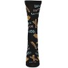 Memoi Women's Churros & Funnel Cake Rayon From Bamboo Crew Socks Black 9-11 - 2 of 2