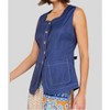 Women's Denim Button Front Vest - current air - 2 of 4
