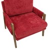 CAVINAS Elegant Velvet Armchair with Rubberwood Frame, Cushioned Seat for Living Room, Bedroom, Office, Study - 2 of 4