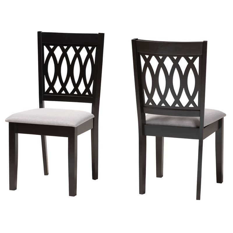 Baxton Studio Florencia Modern Fabric and Wood Dining Chair Set, 2 of 8