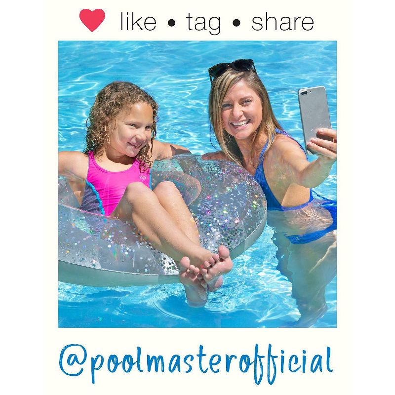 Poolmaster 36&#34; Silver Glitter Swimming Pool Float Tube, 4 of 8