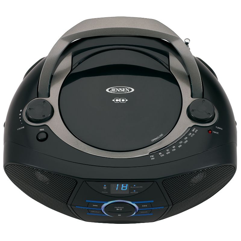JENSEN AM/FM Radio CD Boombox with LED Display - Black (CD-560), 2 of 8