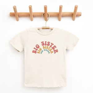 The Juniper Shop Big Sister Stacked Curved Toddler Short Sleeve Tee - 1 of 2
