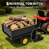 Coucheta ATV Trailer Tow Behind Steel Dump Cart, 750 LB Heavy Duty Yard/Garden Trailer with 17 Cu Ft Bed & All Terrain Tires - 3 of 4