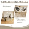 Lirago Set of 4 Gray Velvet Swivel Bar Stools-30" Modern High Back Chairs with Gold Accents for Home & Commercial Use - 4 of 4