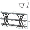 Tribesigns 70.8 Inch Console Table, Long Sofa Table Entry Table with 3 Tier Storage Shelves for Entryway Hallway Living Room - 3 of 4