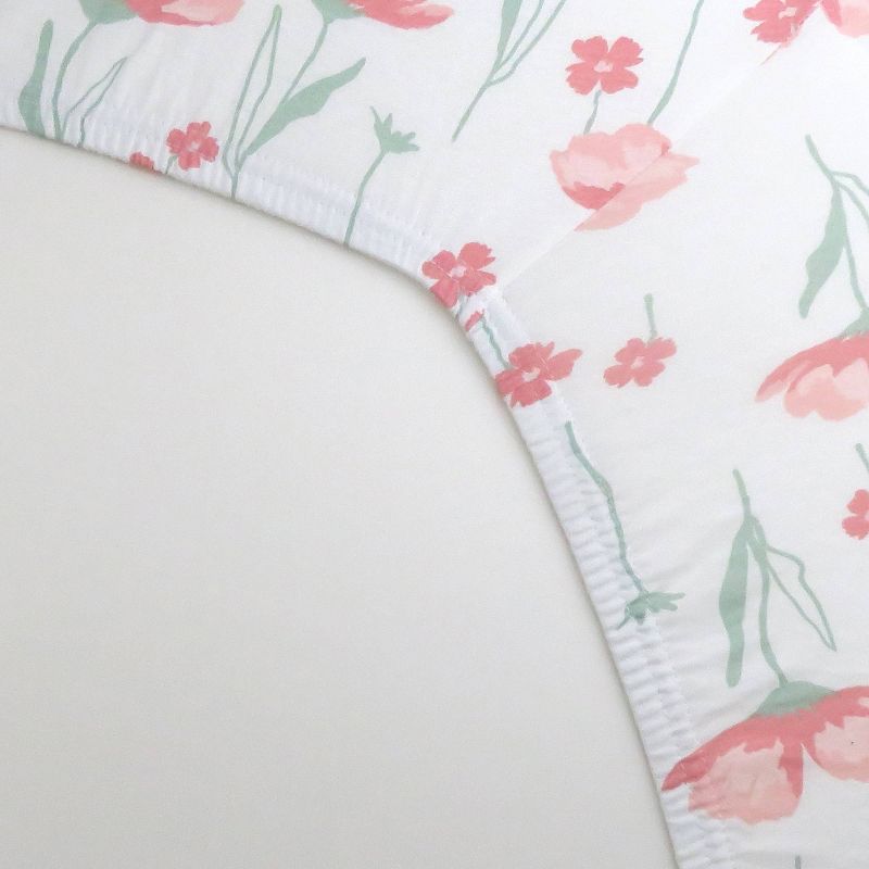 Honest Baby Organic Changing Pad Cover - Strawberry Pink Floral, 3 of 5