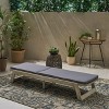 Christopher Knight Home Paul Outdoor Acacia Wood Adjustable Chaise Lounge with Cushion - 2 of 4