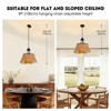Ludomide Boho Rattan Pendant Light Fixture Modern Style Hanging Light Handwoven 1-Light Hanging Lamp for Farmhouse Bedroom Living Room Island - 2 of 4