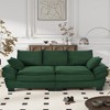 Modern Curved Sofa, Back Upholstered Couch with 2 Decorative Throw Pillows, Corduroy Fabric Couch for Living Room, Bedroom , Apartment - 2 of 4
